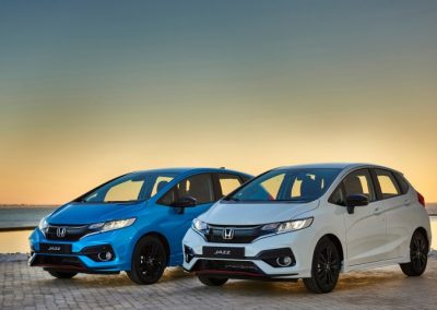 nieuwe Honda Jazz lease wit blauw