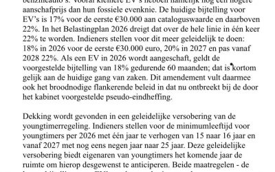 Verrassing! In 2026 toch lage bijtelling elektrische auto, youngtimer de klos!